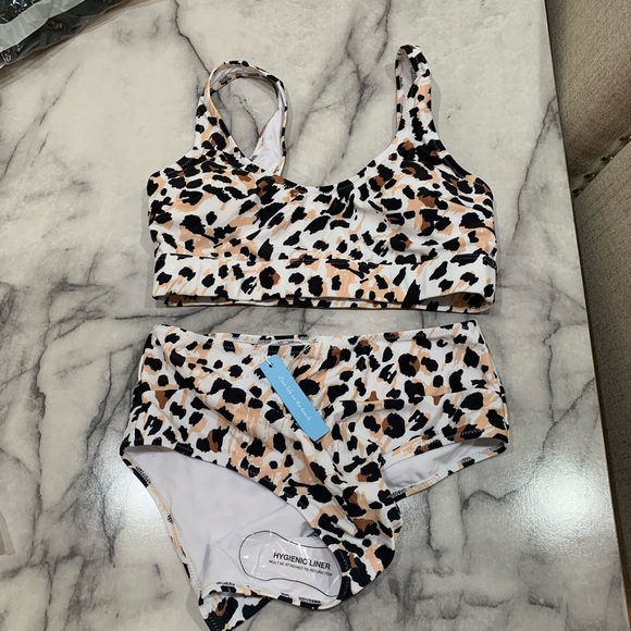 NWT, Cheetah print 2-piece, medium - Picture 3 of 5